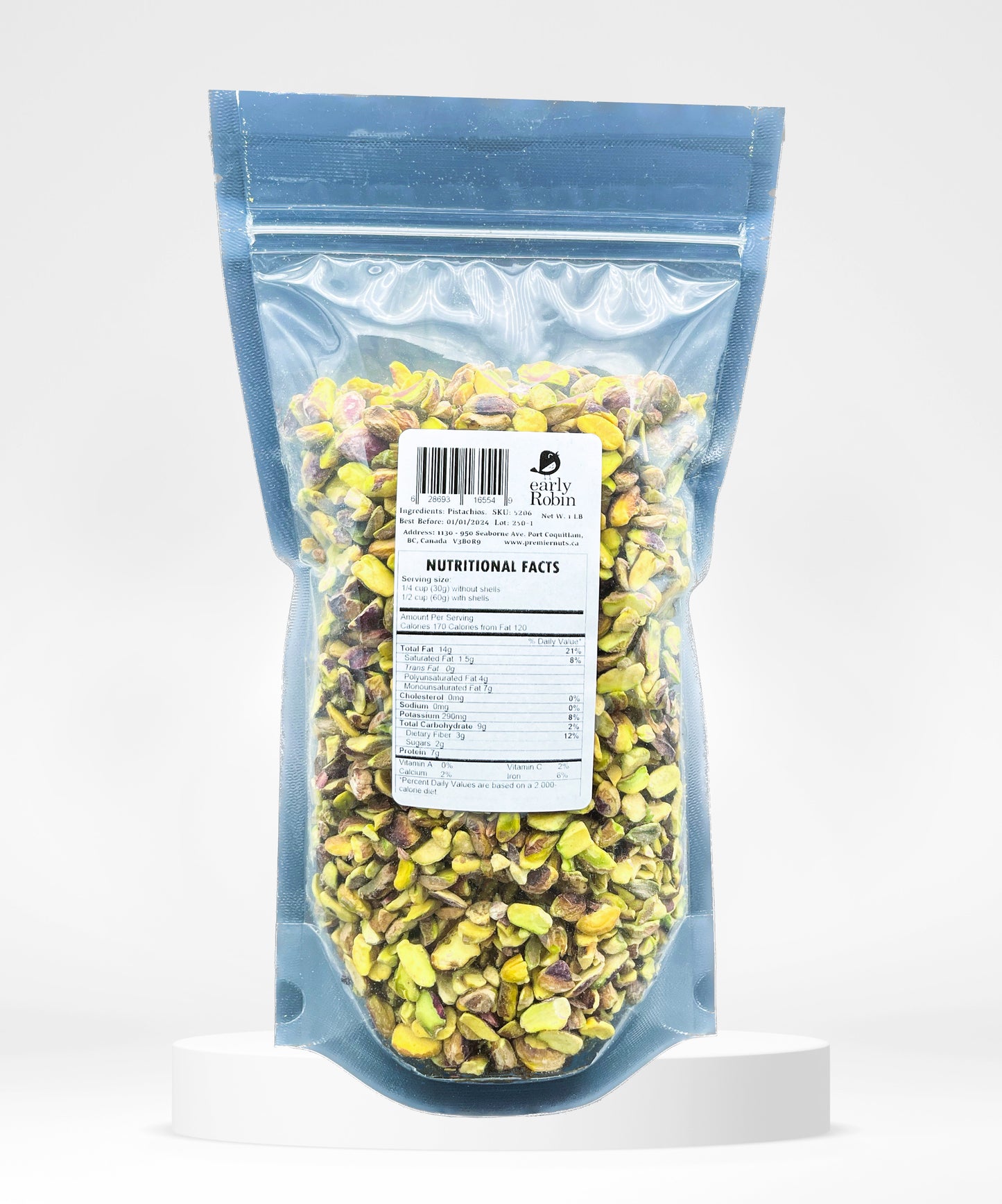 Halves Shelled Pistachios / 1LB