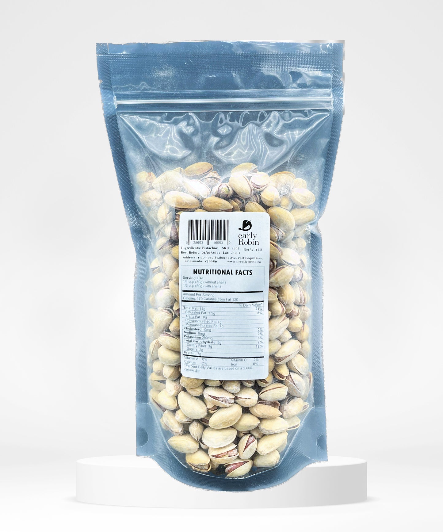 Salted In-Shell Pistachios / 1LB