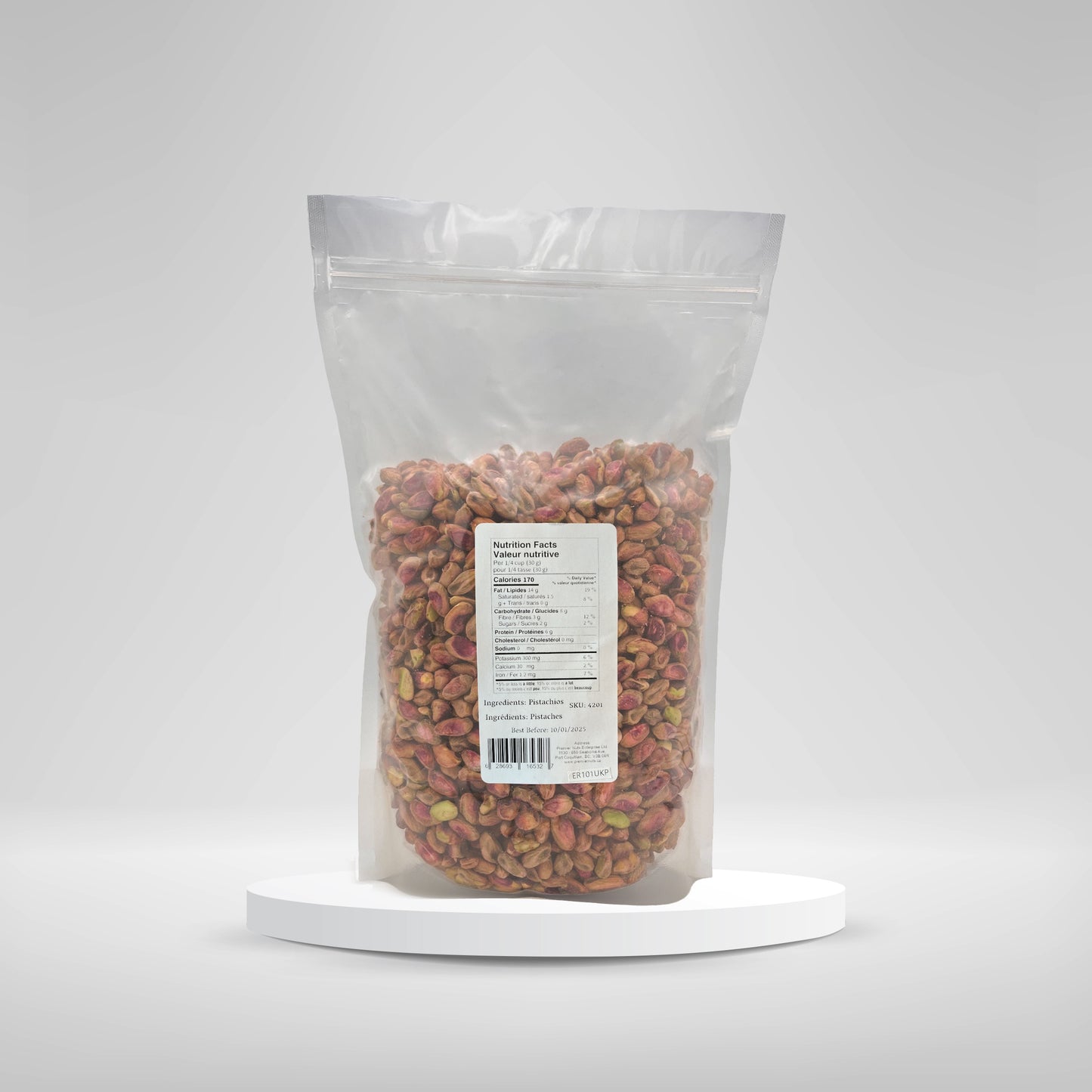 Unsalted Shelled Pistachios / 3LB