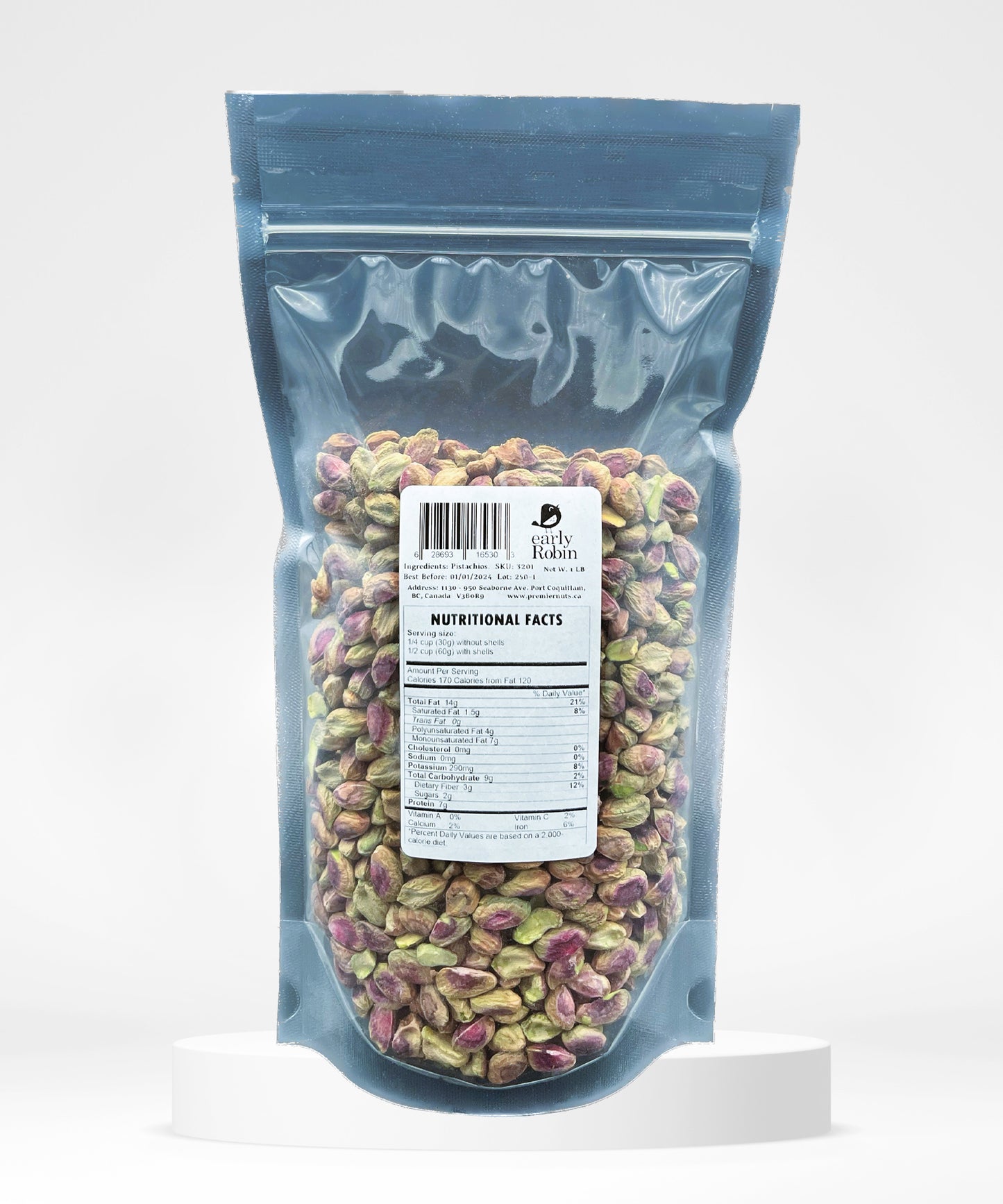 Raw Shelled Pistachios / 1LB