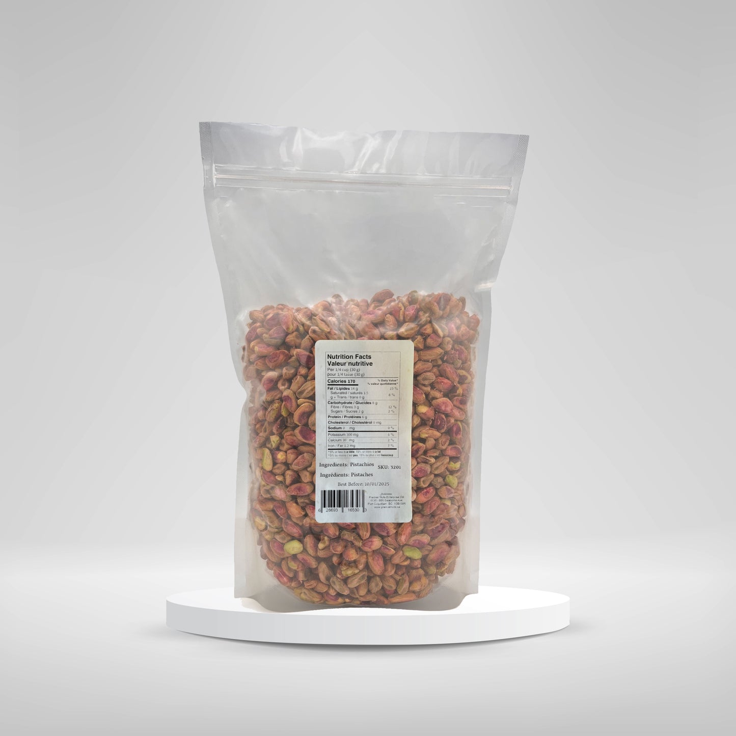 Raw Shelled Pistachios / 3LB