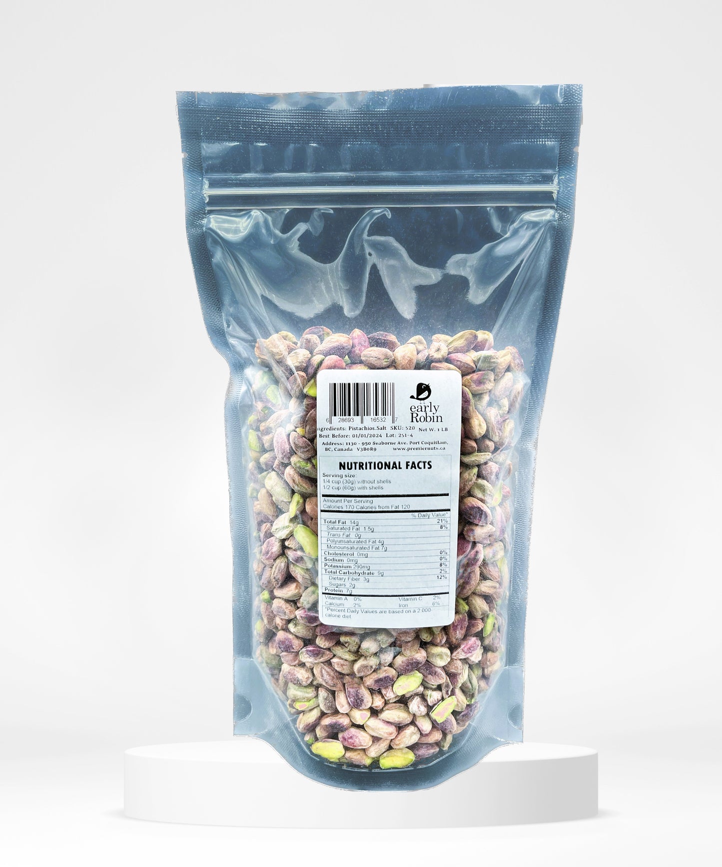 Salted Shelled Pistachios / 1LB